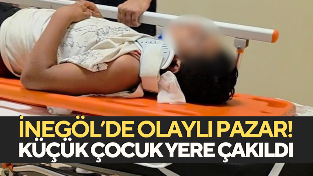 İnegöl’de küçük çocuk yere çakıldı!