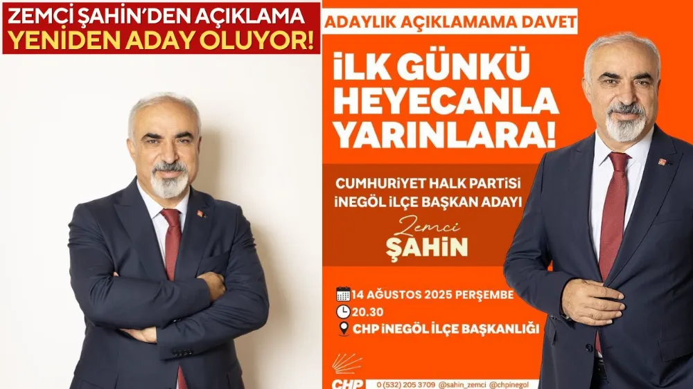 Zemci Şahin yeniden aday oldu! 