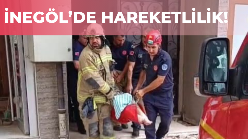 İnegöl’de mahsur kalan yaşlı kadını kurtardılar 