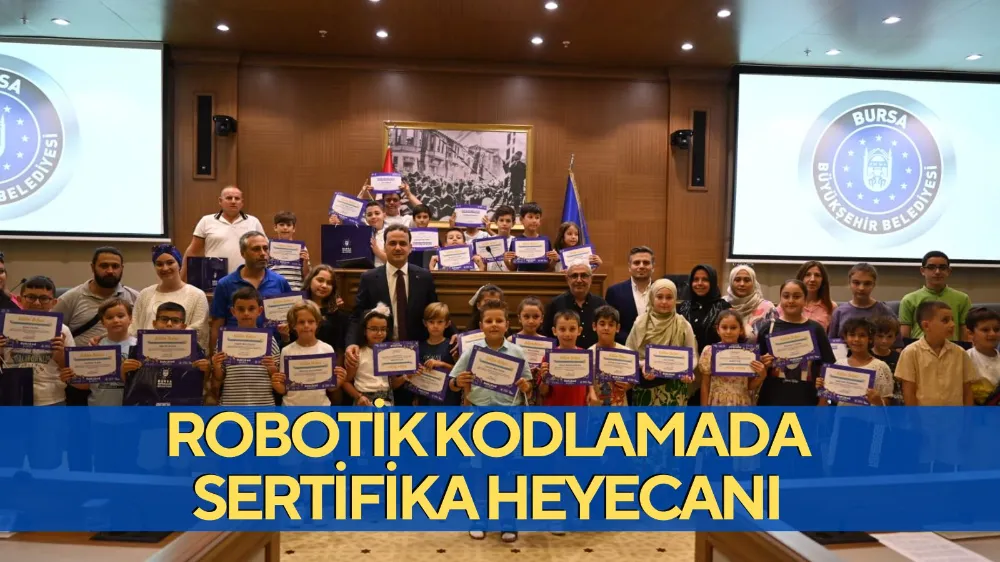 ROBOTİK KODLAMADA SERTİFİKA HEYECANI