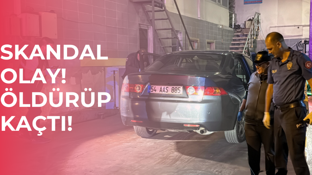 Bisikletli gence çarpıp otomobili otogara bırakarak kaçtı