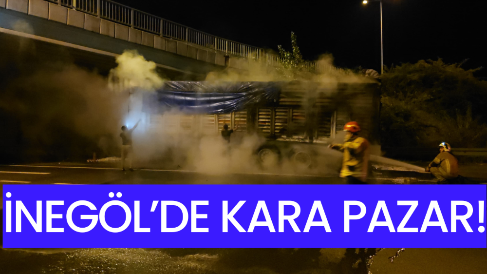 Kömürü yüklü tırda yangın !