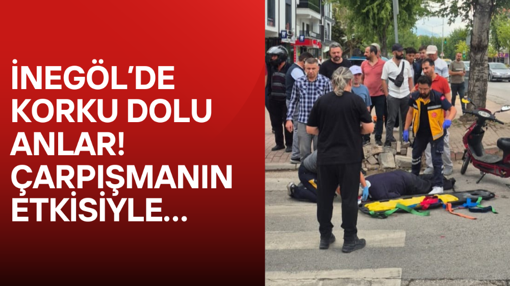 İnegöl’de Kaza: Otomobil ile Motosiklet Çarpıştı