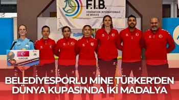 BELEDİYESPORLU MİNE TÜRKER'DEN DÜNYA KUPASI'NDA İKİ MADALYA