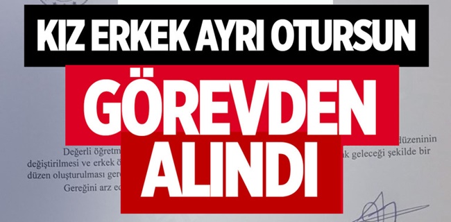 Kız-erkek ayrı otursun