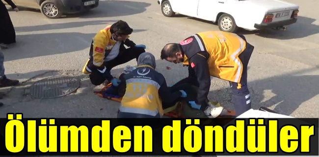 Arkadan çarpıp yaralandılar !