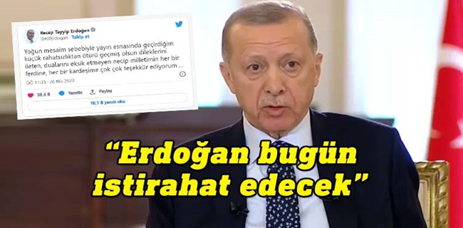 Canlı yayında rahatsızlanan Erdoğan