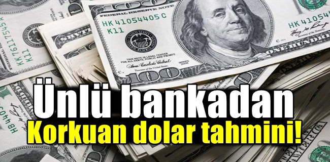 Korkutan dolar tahmini !