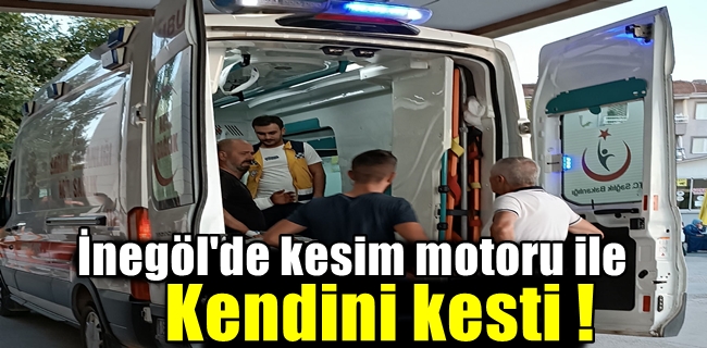 Ağaç keserken kendini kesti !